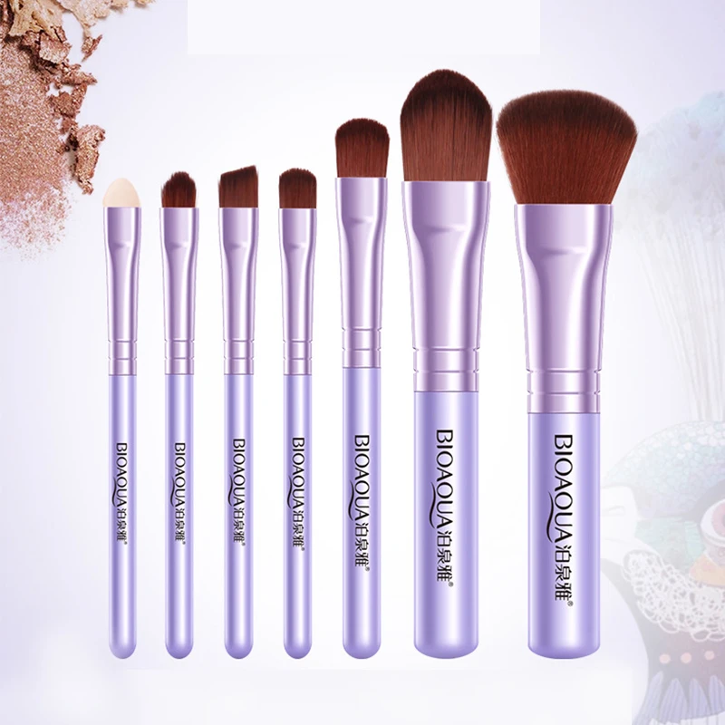 

7 Pcs/Set Makeup Brushes Powder Foundation Face Eyeshadow Blush Brush Tool Beauty Soft Cosmetic Brushes Kit