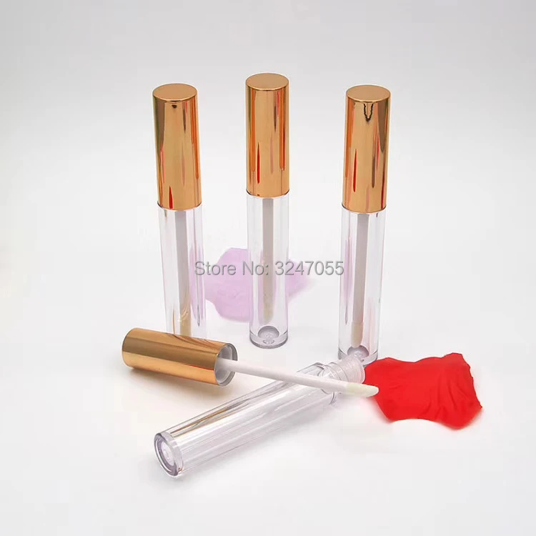 Download 4.5ml Cosmetic Plastic Clear Lip Gloss Tube with Gold Cap ... Yellowimages Mockups