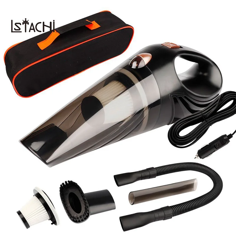 

LSTACHi 4800pa Car Vacuum Cleaner DC 12 Volt 120W with Handbag 4.8 KPA Cyclonic Wet / Dry Auto Portable Vacuums Cleaner Dust