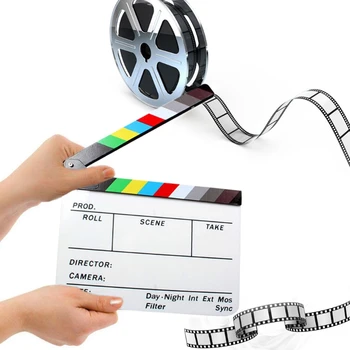 

Colorful Clapper Board Acrylic Director TV Movie Film Clapboard Tools