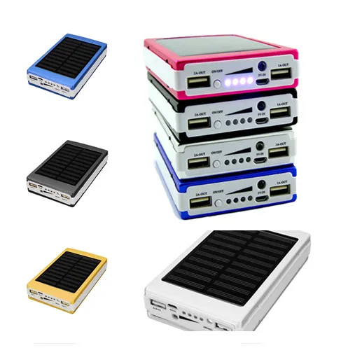 

5x18650 Phone Charger FlashlightPover Power Bank 18650 Solar Power Powerbank Portable Bank Case DIY Box Dual USB Kit