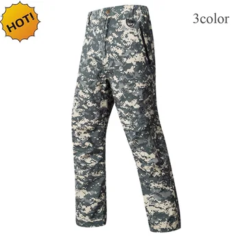 

NEW 2020 Outdoor Spring Autumn Soft Shell Pressure Glue Waterproof Slim Army Military Straight Tactical Camouflage Pants Men