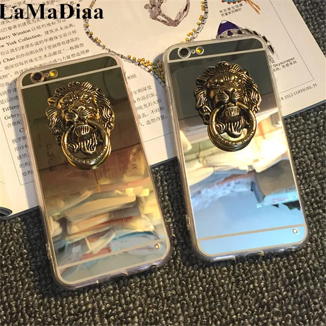 

LaMaDiaa Luxury Mirror ring Plating TPU Case For Huawei Honor 7X 8 9 10 Lite P8 P9 P10 P20 P30 PLUS Mate10 20 Nova2 2SPlus Cover