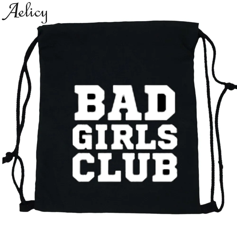 

Aelicy 2018 Hot New Fashion Light High Quality Women Men Unisex Letter Print Backpacks 3D Printing Bags Drawstring Backpack