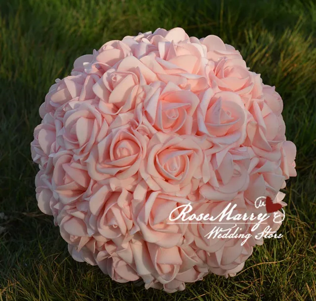 15'' 38cm Foam Kissing Rose Flower Ball Artificial Decorative Flowers