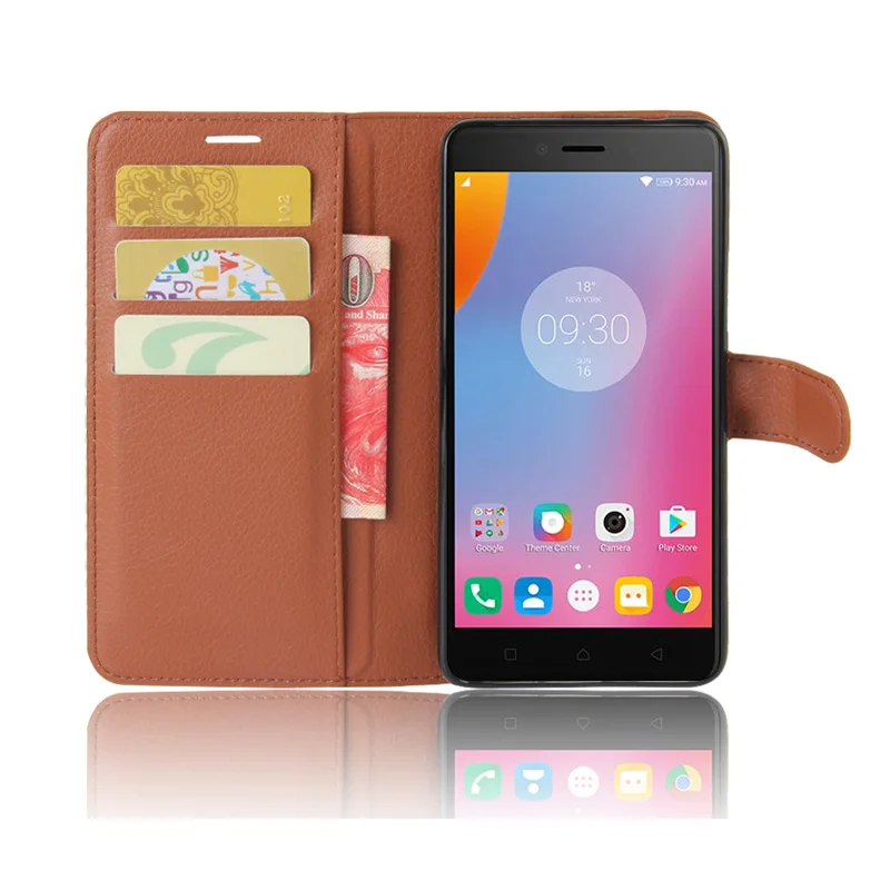 Чехол для Lenovo K6 Note 5 дюйма кошелек задняя крышка из искусственной кожи чехол