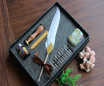 

European style retro quill pen ink set