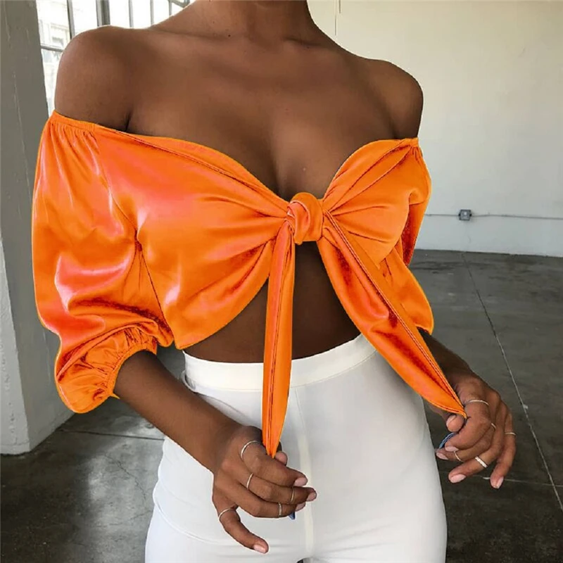 

Summer Blouse Sexy Women Off Shoulder Tops Shirt Womens Clothing Party Shirt Top Solid Color Ladies Blouses Fashion Tops Blouse