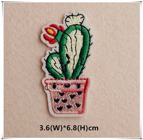 1pcs Mix Cactus Patch for Clothing Iron on Embroidered Sew Applique Cute Patch Fabric Badge Garment DIY Apparel Accessories 121