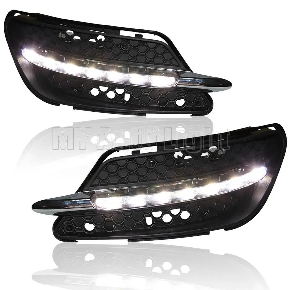 LED Daytime Running lights For Benz W204 C300 Sport AMG 2008 2015 DRL