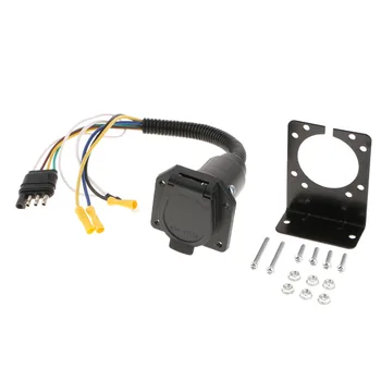 

4 Pin To 7 Pin Plug Adapter For Car Trailer Socket With Mounting Bracket