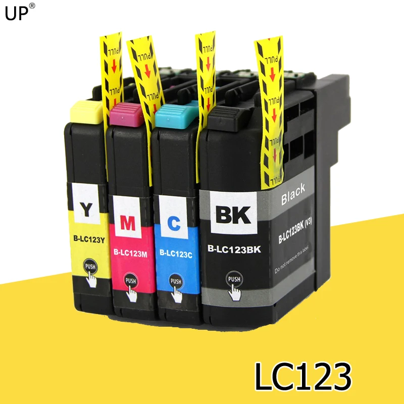 До 4 шт./компл. LC123 совместимые картриджи для брата DCP J132W J152W J552W J172W J752W с микросхема