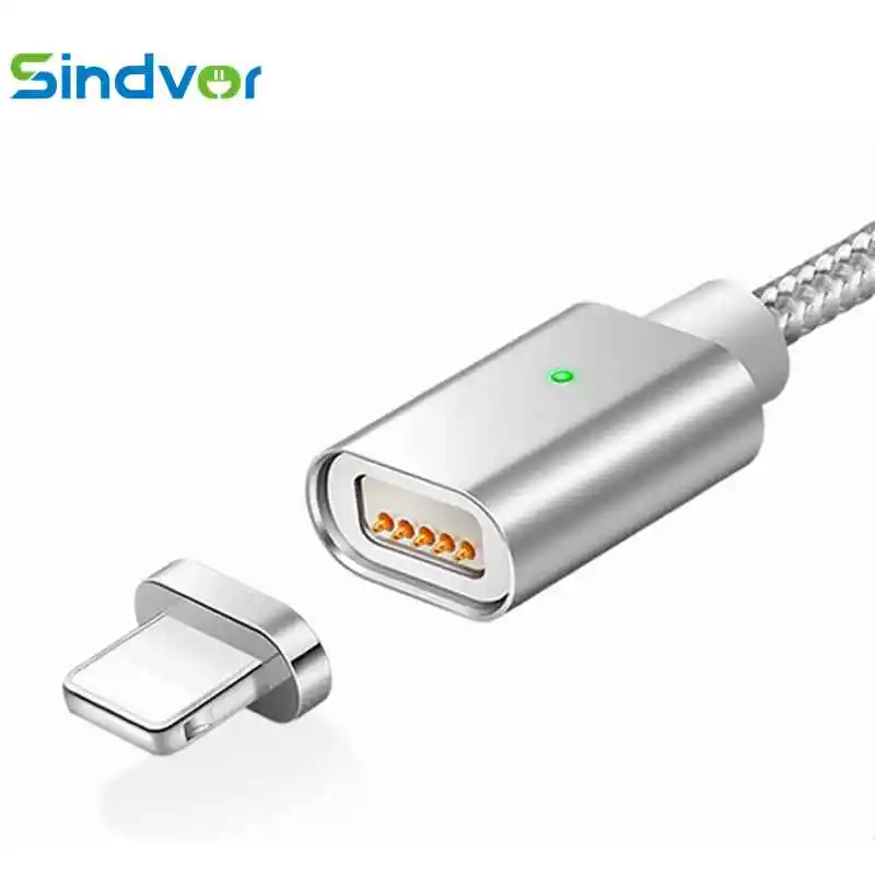 Sindvor Magnetic Charger Cable For iPhone 5 5s 6 6s 7 8 Plus X Phones Fast Charge Max 2.4A Nylon Magnet Charger Data Cables Wire