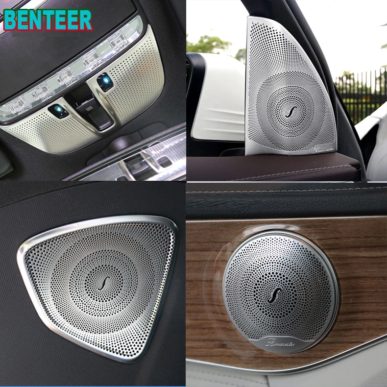Matt car audio speaker trim coversclass internal sticker For Mercedes Benz AMG 15-18 GLC200 GLC260 GLC180 Class |