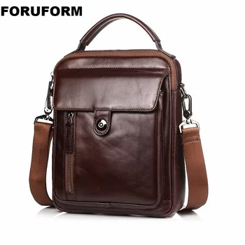 

Messenger bag men's shoulder bag Genuine Leather strap Small Casual Zipper male man men's Crossbody Bags for Men Leather LI-2300
