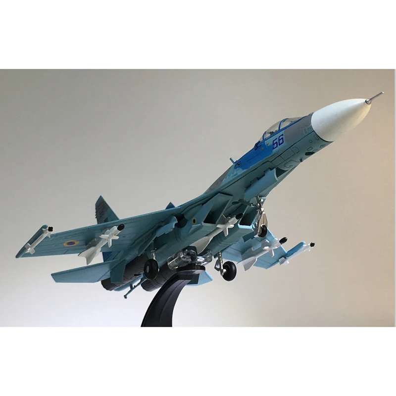 1:100 украинских ВВС SU 27 Фланкер Su 27S сплав тяжелый истребитель Модель литья под