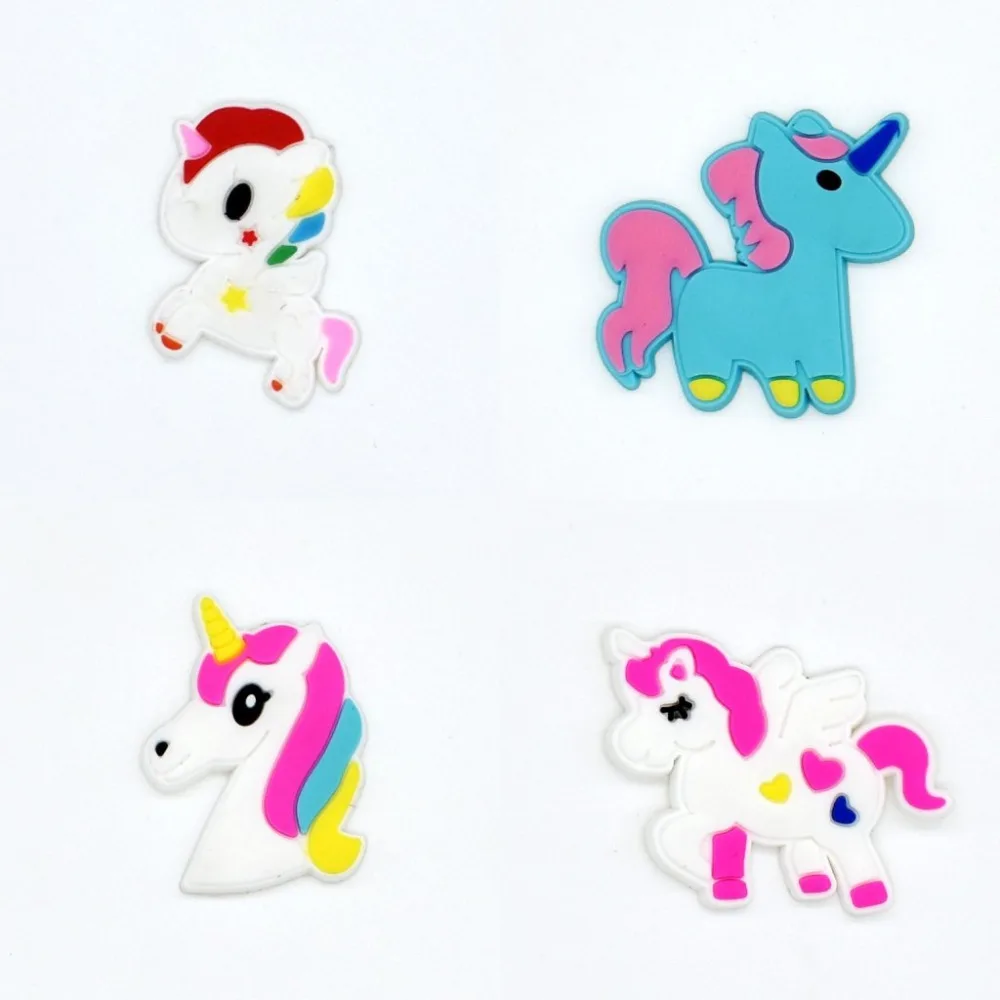 

Hot 50Pcs Cute Cartoon Unicorn My Little Horse Decor Accessories Flat Back PVC DIY Phone Case Gadgets Charms Kids Gift