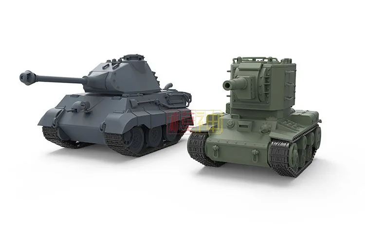 Военная Модель сочетает в себе советские KV-2 тяжелый танк мировой войны Toons Бесплатный клей Q версия WWT004