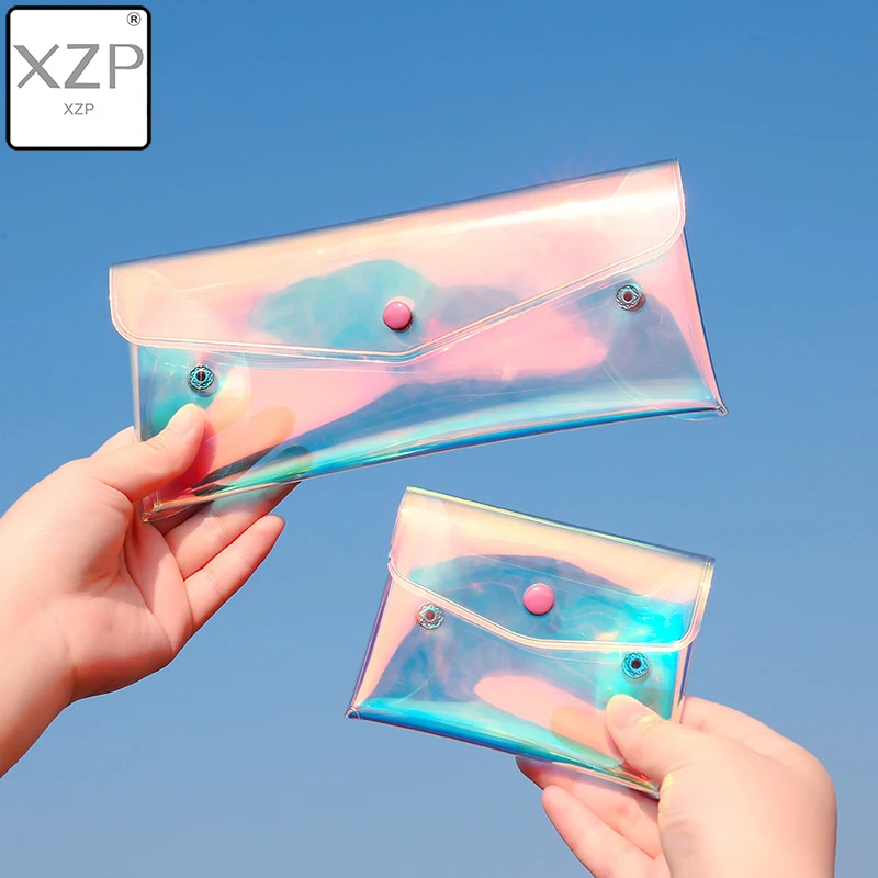 XZP прозрачный Кошелек для монет Женский кошелек лазерный ПВХ карандаш карт