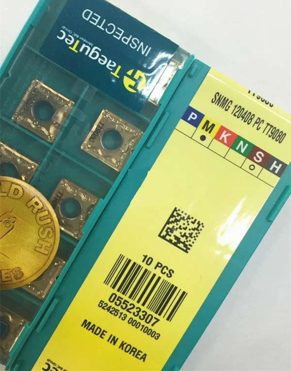 

Taegutec SNMG120408PC TT9080 carbide inserts SNMG 120408 PC TT9080 for stainless steel OR High-temp alloys
