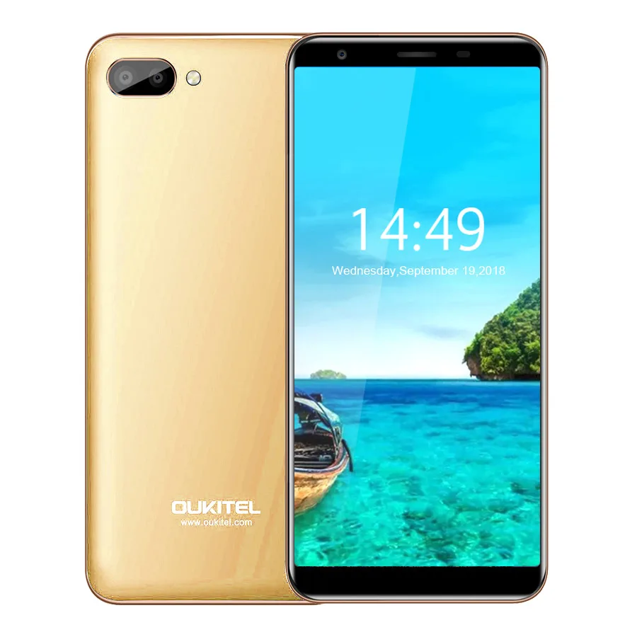 Oukitel C11 5," HD 18:9 Android 8,1 1 ГБ ОЗУ 8 Гб ПЗУ смартфон MTK6580A четырехъядерный 5MP+ 2MP/2MP 3400 мАч 3g мобильный телефон