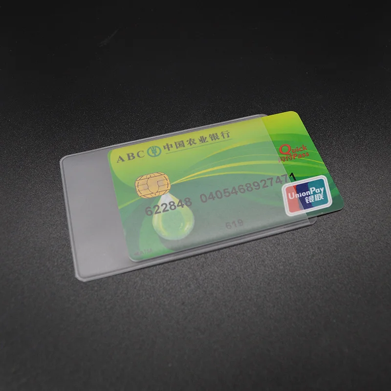 Waterproof Transparent Pvc Credit Card Cover soft Plastic
