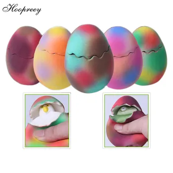

Anti-bite Dog Toys Chew Squeak Sound Toy Cute Magic Hatching Growing Pet Dinosaur Eggs Inflatable Toys for Pet