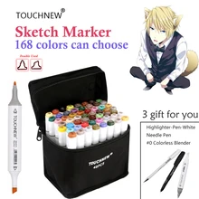 Touchnew маркеры Цвета Dual Head Книги по искусству Маркер установлен на спиртовой эскиз Маркеры Ручка для Книги по искусству ist Рисование манга Дизайн Книги по искусству поставщика маркеры