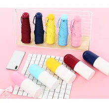 Высокое качество Капсула Мини карманный зонтик Ветрозащитный складной солнечный и дождливый зонты для женщин компактный дождь paraplu с подарочной коробкой