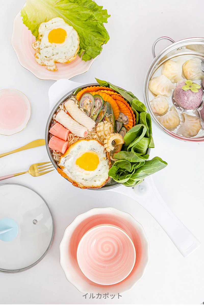 Мультиварки Электрический сковородке Hot Pot лапша, рис Плита тушения пару жареных электрокастрюля 220 V один/двойной Слои