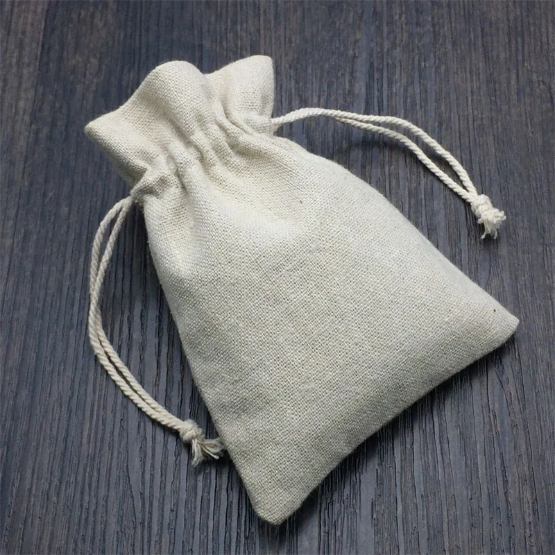 Льняной джутовый Подарочный мешочек с кулиской 9x12 см 10x15 13x17 Упаковка из 50 мешков