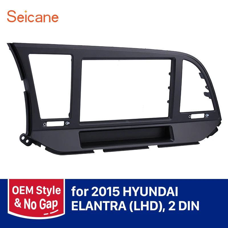 

Seicane Double Din Car Stereo Radio Fascia Panel for HYUNDAI ELANTRA LHD Trim Bezel DVD Stereo Player Panel Frame