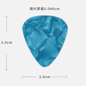 

HOT-Longteam 5pcs Colorful 0.46mm Guitar Picks Celluloid Mediators for Bass Guitar