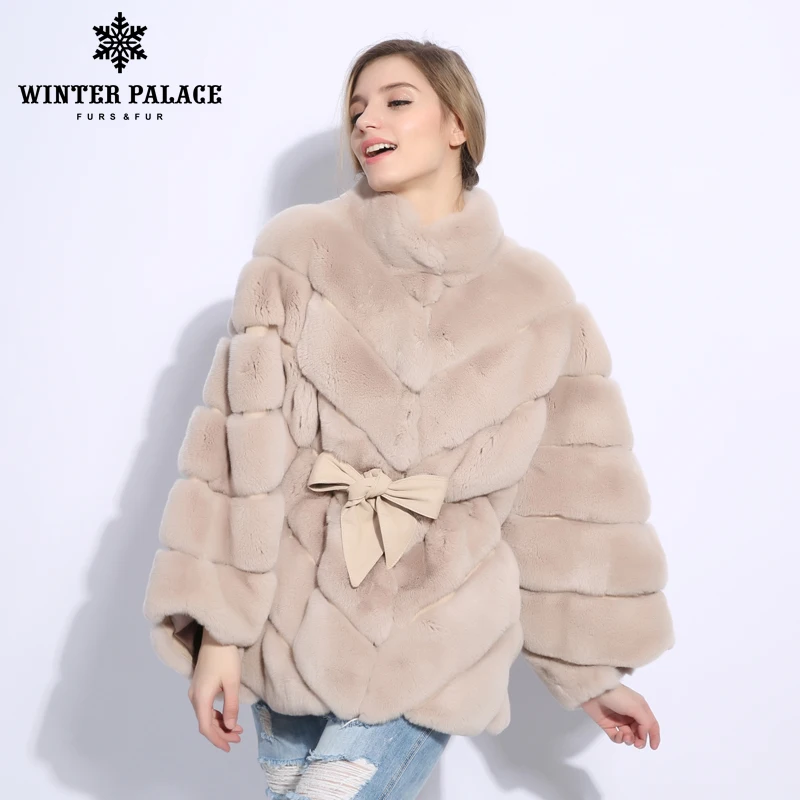 Günstig 2018 Winter pelzmantel cape Mode neue rabblt pelzmantel Casual rex rabblt pelz mantel Solide echt rex rabblt pelz mantel Oansatz
