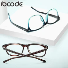 Iboode классические плоские зеркальные ретро очки с рисовым декором в виде звезды, прозрачные оптические очки, оправа для очков