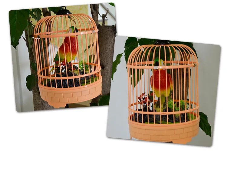 Поп звук Голосовое управление электрическая птица игрушка для питомца электрическая имитация Индукционная птица птичьи клетки детская игрушка подарок садовые украшения