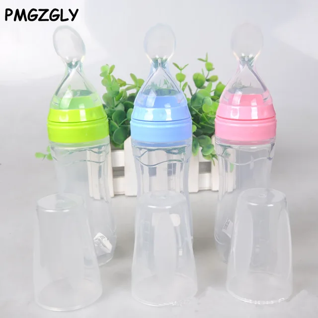 Silicone Baby Squeeze Feeder with Dispensing Spoon (120ml) 4