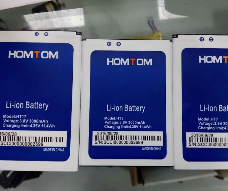 

FOR HOMTOM HT17 pro HT3 HT7 pro 3000mah battery Rechargeable Li-ion Built-in mobile phone lithium polymer battery