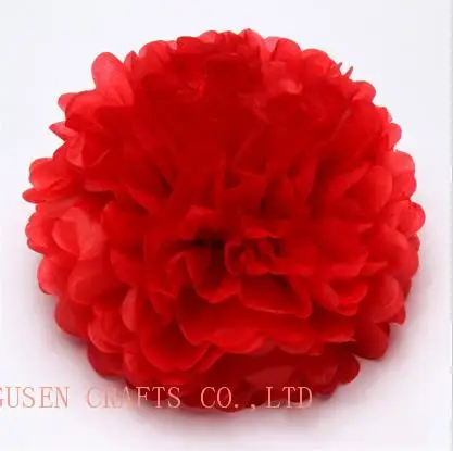 4 Red 30 шт.(10 см+ 15 см+ 20 см) бумажные помпоны, бумажные цветы-шары, помпон для дома, сада, свадьбы, дня рождения и Свадебное Оформление автомобиля - Цвет: 4 Red