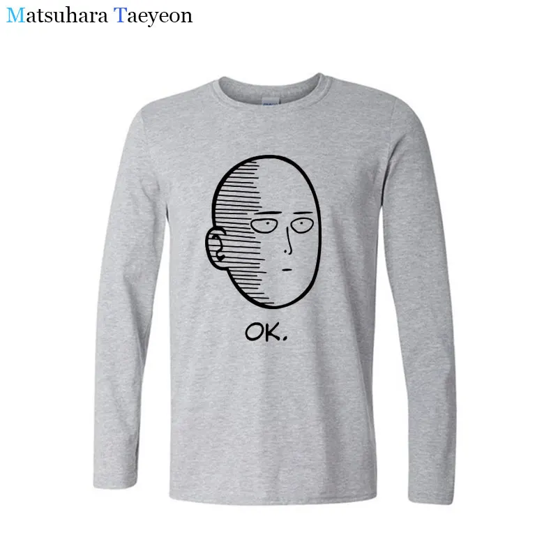 

ANIME One Punch people Fashion T-shirt brand men winter long sleeve round collar printing t shirt Menswear soft cotton cloth