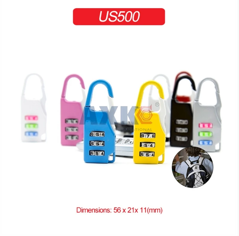 AXK US500 luggage lock zinc alloy factory direct supply backpack