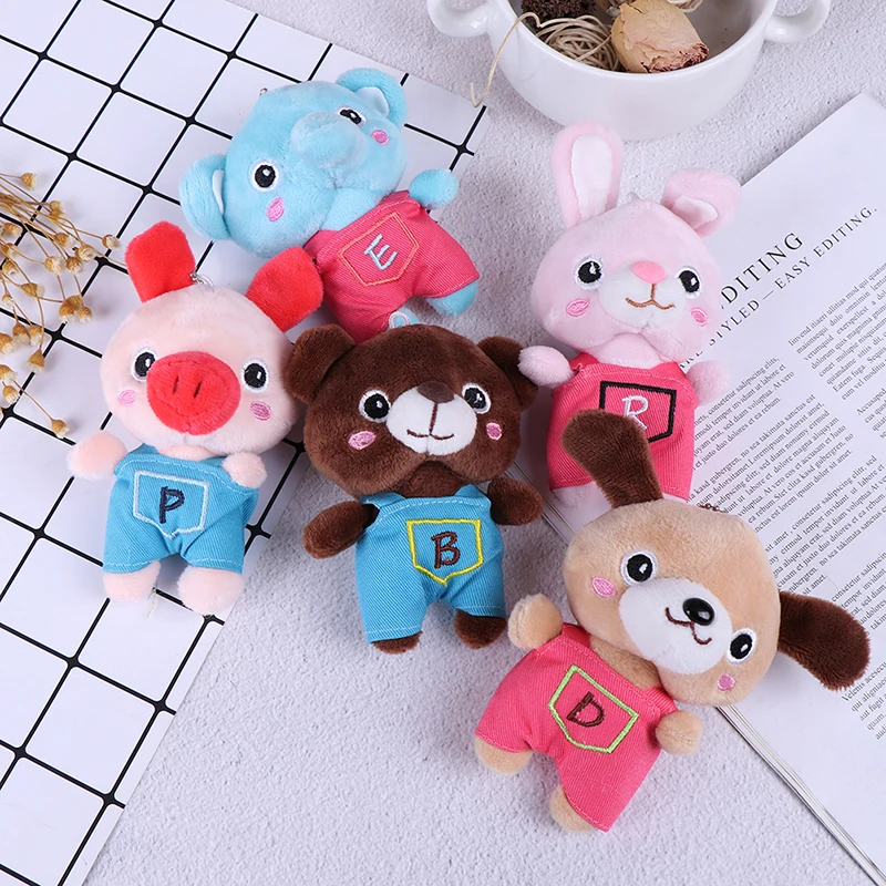 

12cm Color Random NEW Animal Plush , Rabbit Bear Animal Stuffed Key Chain TOY, Kid's Party Plush TOY , Bouquet Plush Dolls