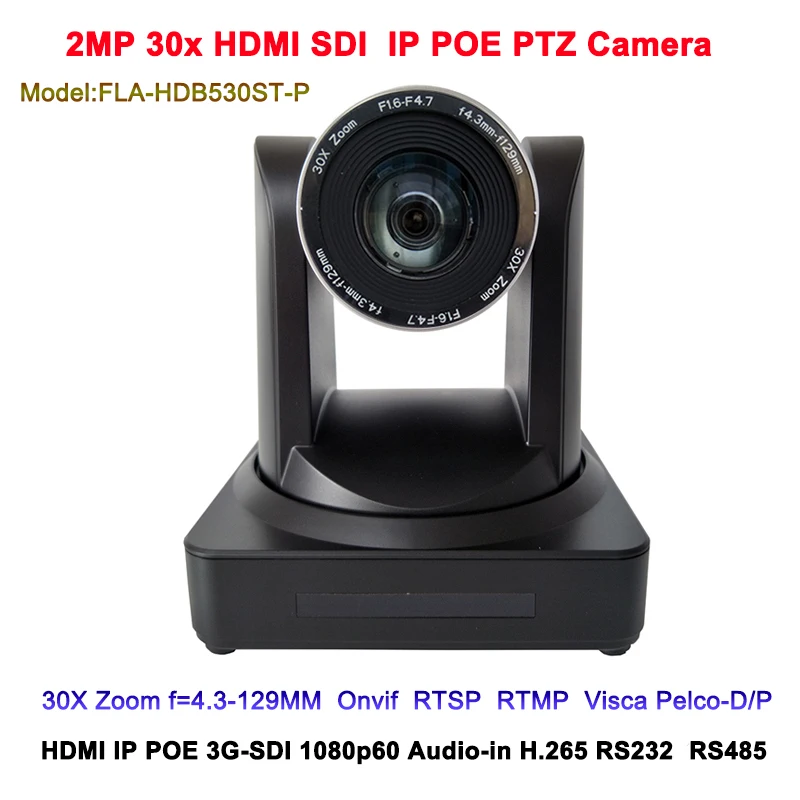  New HDMI SDI IP POE 30x Zoom Camera view angle of 65.1 degree Professional Video PTZ Conferencing E
