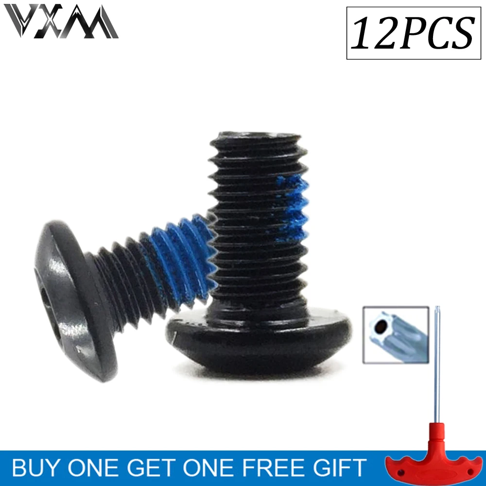 VXM 12pcs Bicycle Brake Rotor Bolts Mtb Cycling M5*0.8P Screws