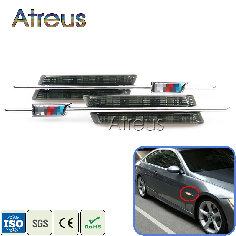 Atreus автомобиля светодиодный Fender сторона поворотники для BMW E60 E61 E81 E82 E87 E88 E90 E91 E92 E93