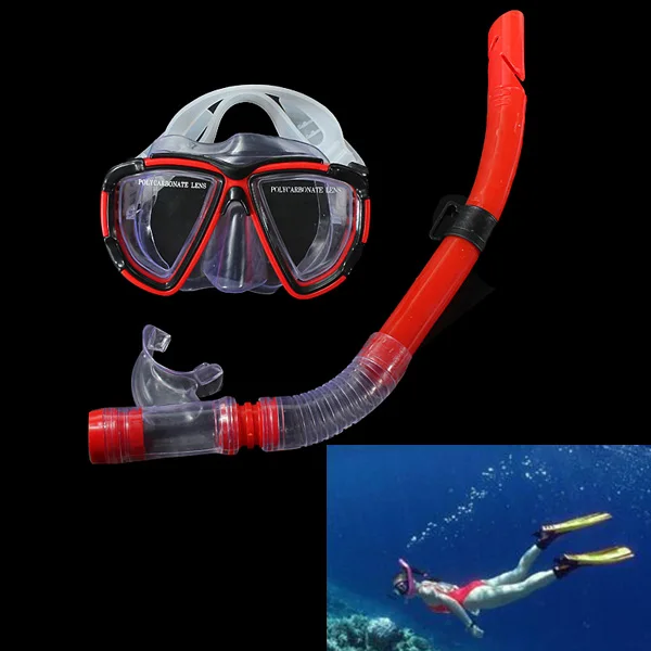 Swimming Diving Equipment Dive Mask Under water Glasses + Dry Snorkel Set | Спорт и развлечения