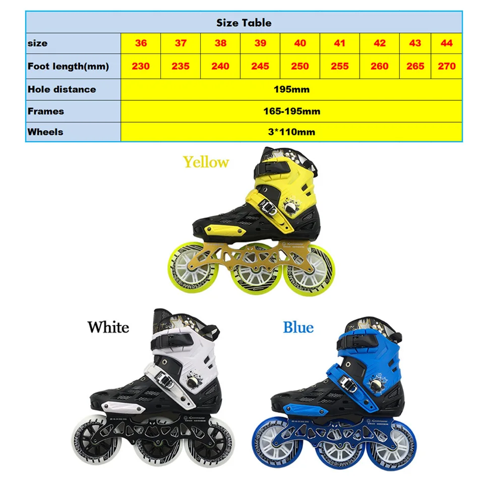 المهنية الكبار سرعة الأسطوانة أحذية التزلج للتغيير سباق التعرج سرعة Patines شحن التزلج سباق الزلاجات الحذاء 3*110 ملليمتر عجلة IC01