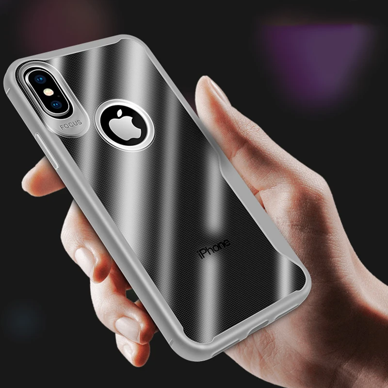 Shockproof Transparent Phone Case For iPhone 7 8 Plus X XS XR Silicone Max 6 6s 5 5s SE Crystal Cover Bumper |