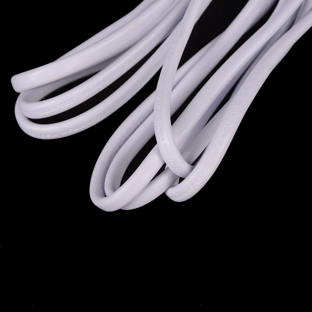 ЕС Европейский 2-зубец Порты и разъёмы AC Мощность Шнур кабель тонкий Мощность кабель для большинства принтер& ноутбук AC Мощность адаптеры белый 1,5 м