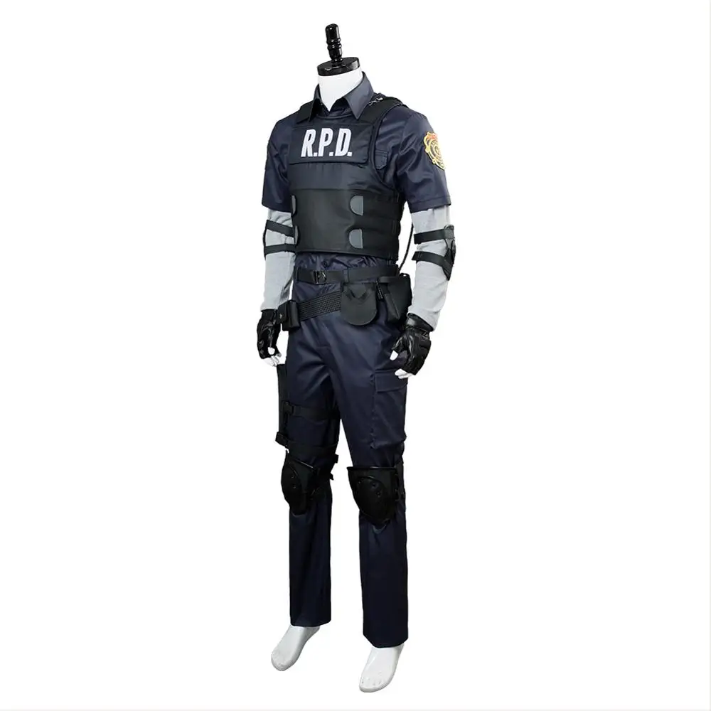 Горячая игра косплей Леон Скотт Кеннеди костюм куртка Леона полицейский нарядный Хэллоуин ролевой костюм на заказ